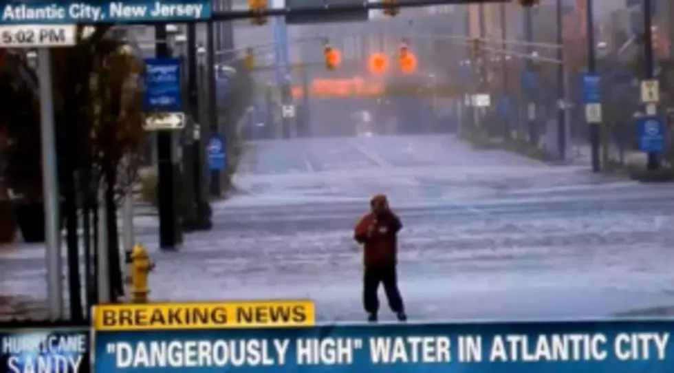 Some East Coast Residents Having A Little Sense Of Humor During Hurricane Sandy Live On TV &#8211; [VIDEO]