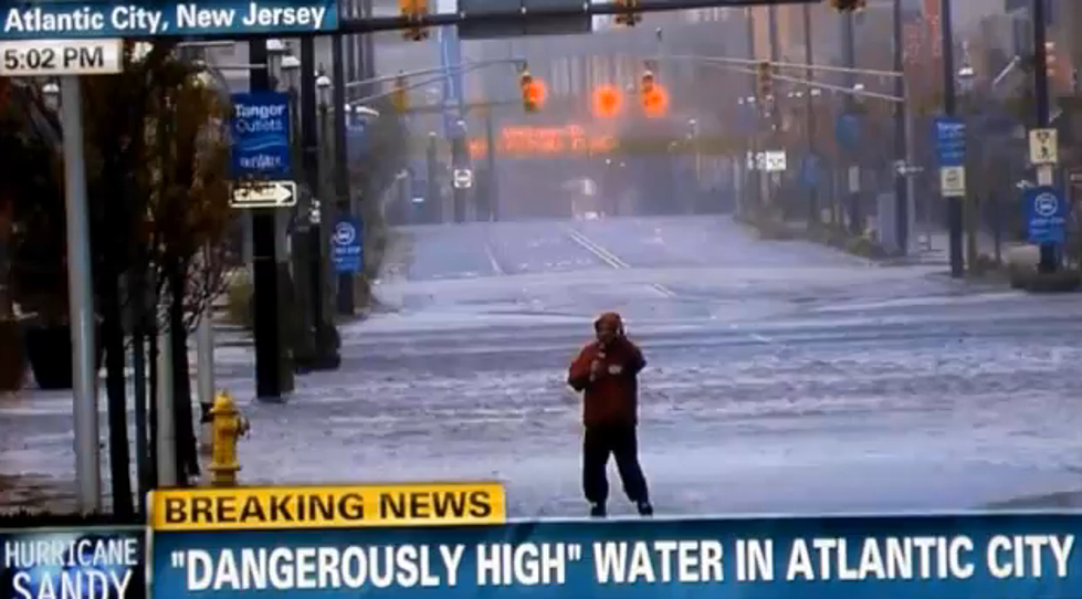 Some East Coast Residents Having A Little Sense Of Humor During Hurricane Sandy Live On TV – [VIDEO]