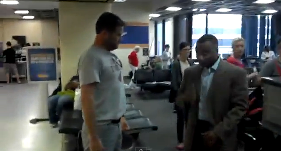 Racist Texas A&M Fan Fights Another Passenger At Airport [VIDEO]
