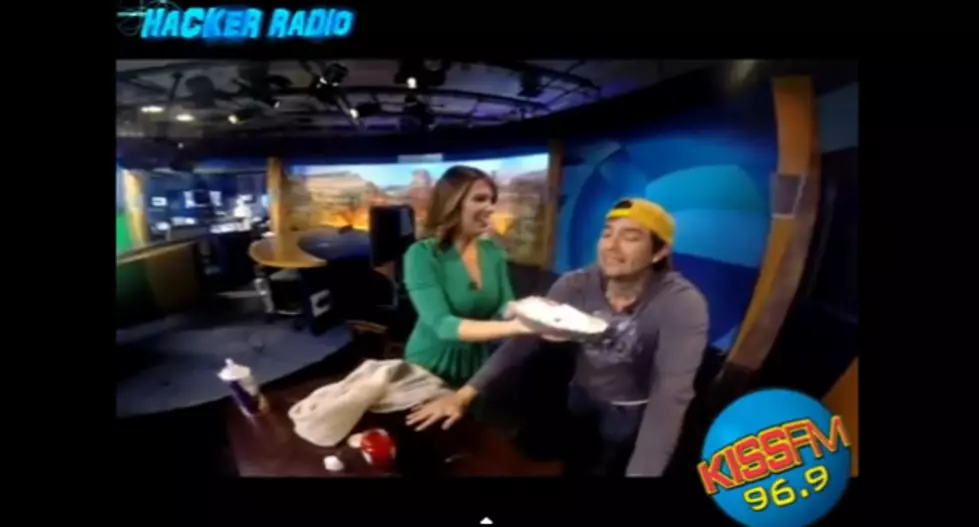 Behind The Scenes On Set Of Pronews 7 As I Take A Pie To The Face For Loseing Bet  [VIDEO]