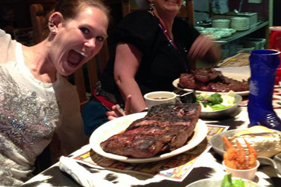 Woman Eats TWO 72oz Steaks In 15 Minutes To Break Big Texan Record [VIDEO]