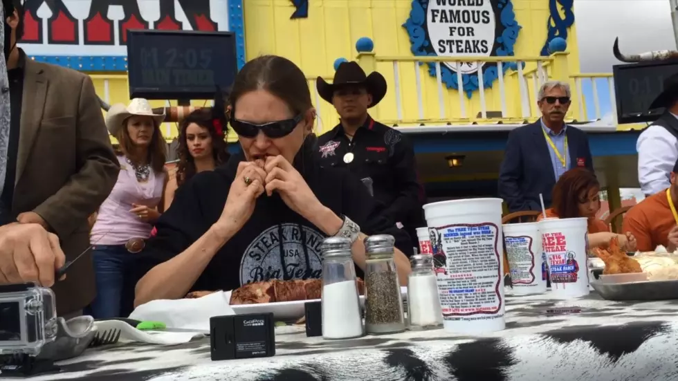Molly Schulyer Breaks Her Own Record at the Big Texan and Eats Three 72oz. Steaks in 20 Minutes [VIDEO]