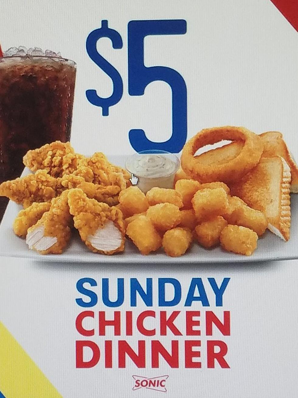 Sonic is doing $5 Chicken Strip Baskets This Sunday Only