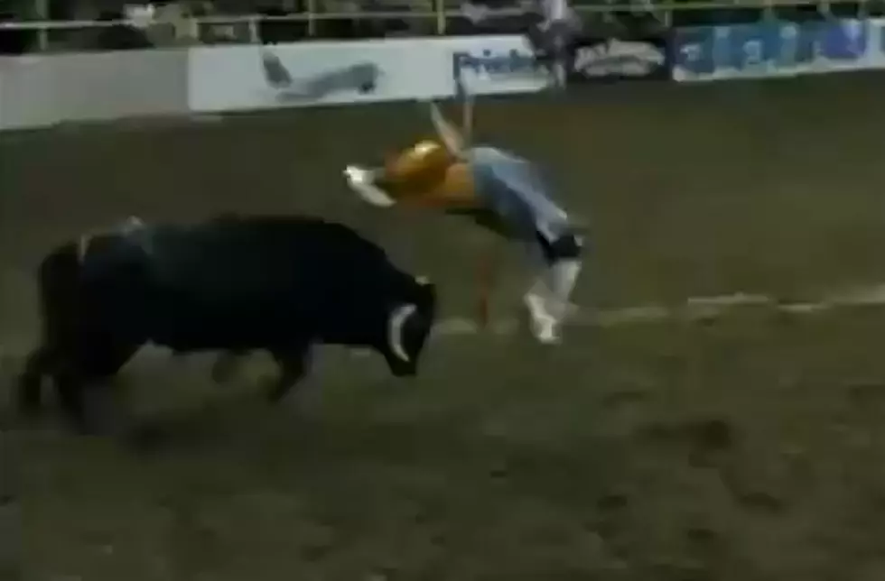 Watch: Rodeo Clown Backflips Over A Bull, Does He Make It?