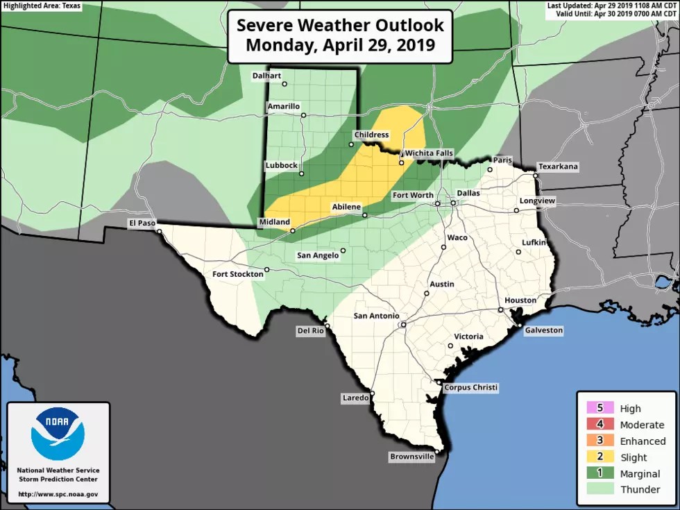 Update: Severe Storms In The Forecast For Monday