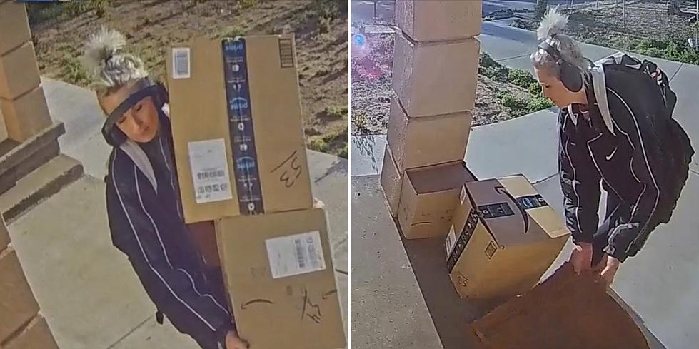 Amarillo Thief  Caught Opening Package On Homeowners Front Porch