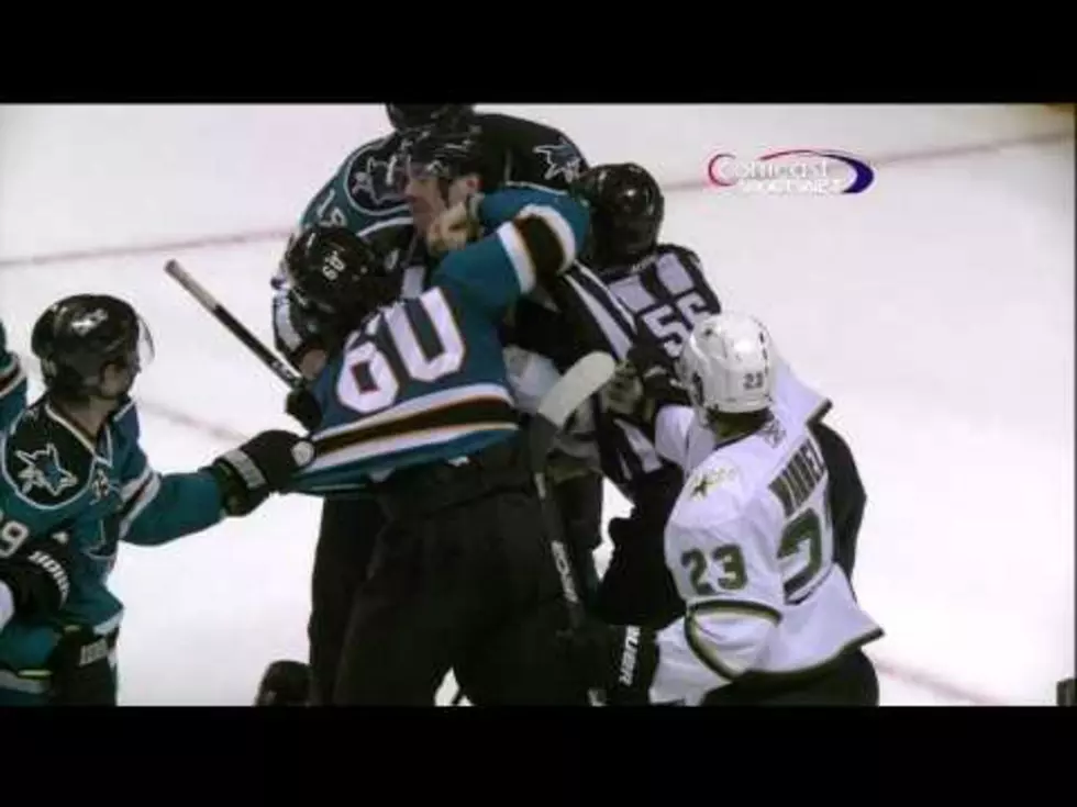 NHL Player Jason Demers Punches Linesman Square in the Face [VIDEO]