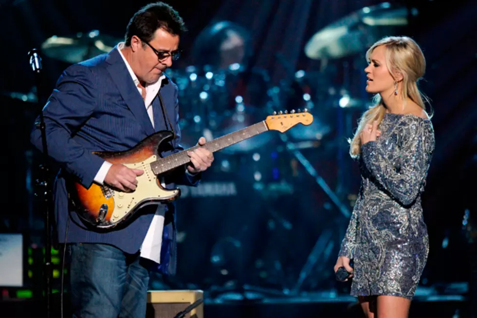 Vince Gill Wins Carrie Underwood Over With ‘Jesus, Take the Wheel’ Cover During ‘ACM Girls Night Out’ Show