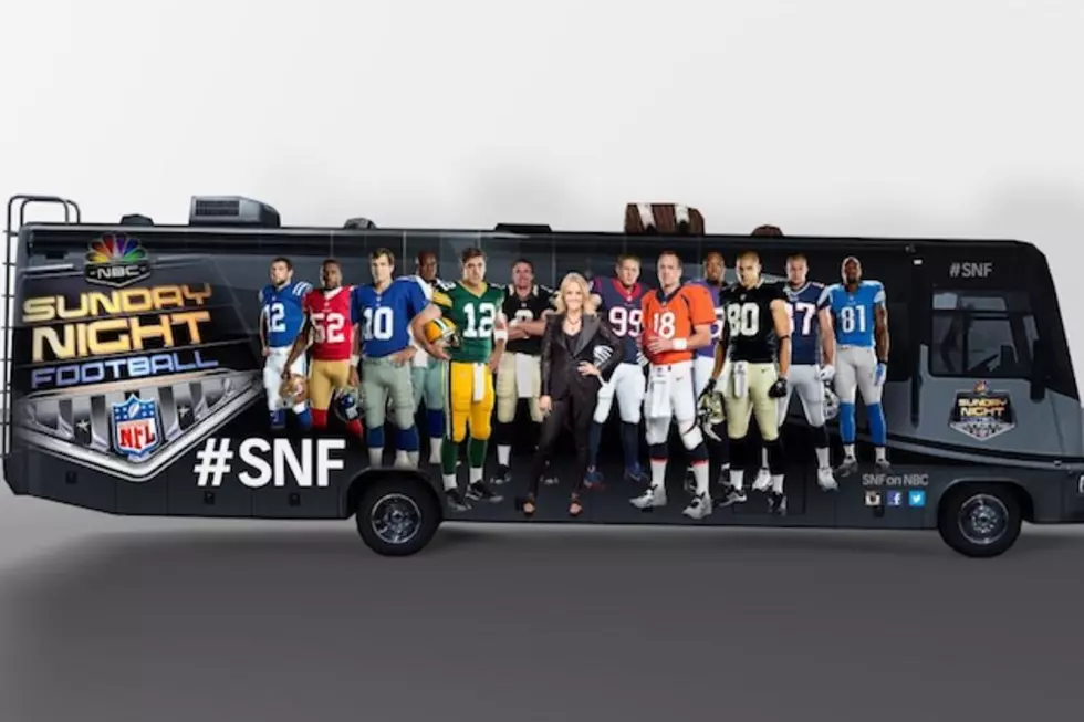 Carrie Underwood Is One of the Boys on the Side of ‘Sunday Night Football’ Bus