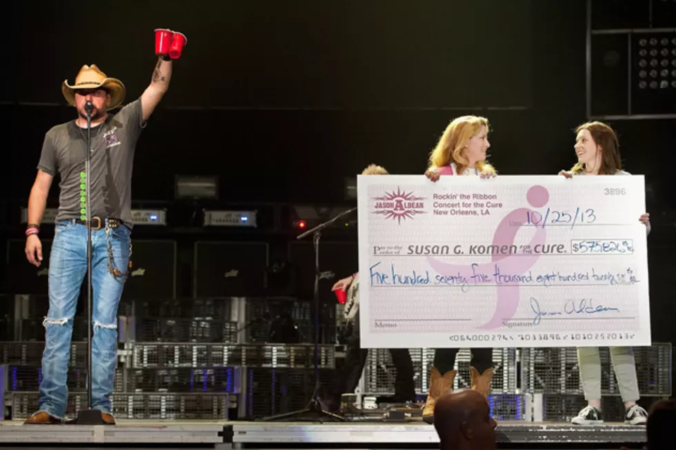 Jason Aldean Donates Big Bucks for Breasts During Concert for the Cure in New Orleans