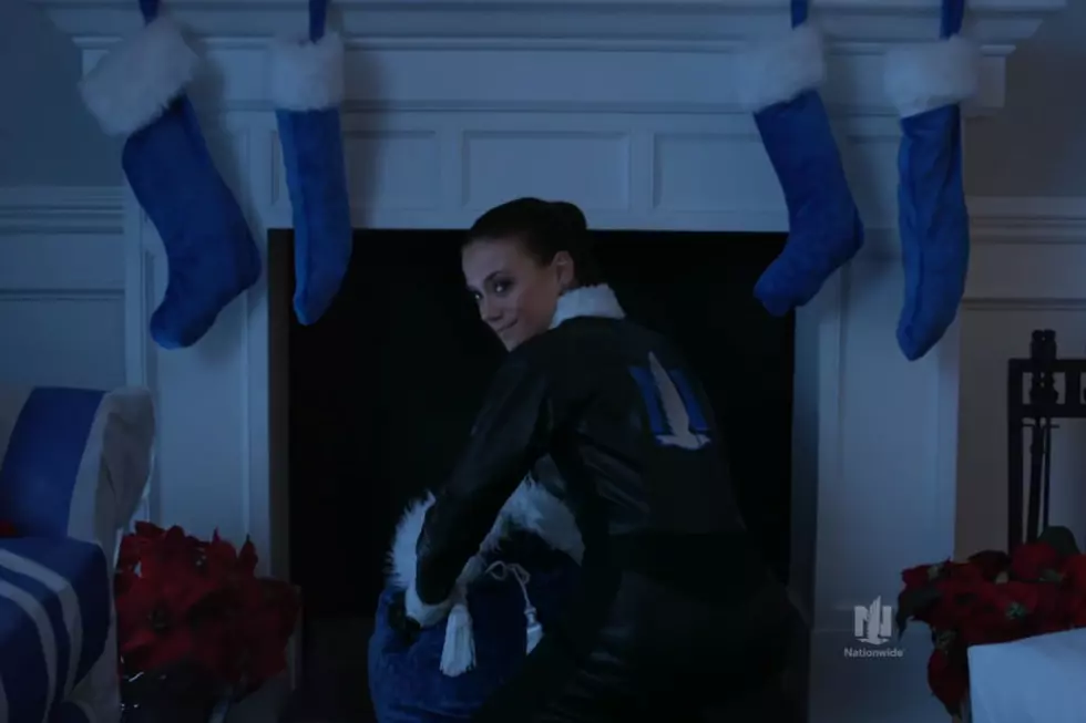 Jana Kramer Is Leather-Clad Santa in Nationwide Commercial [Watch]