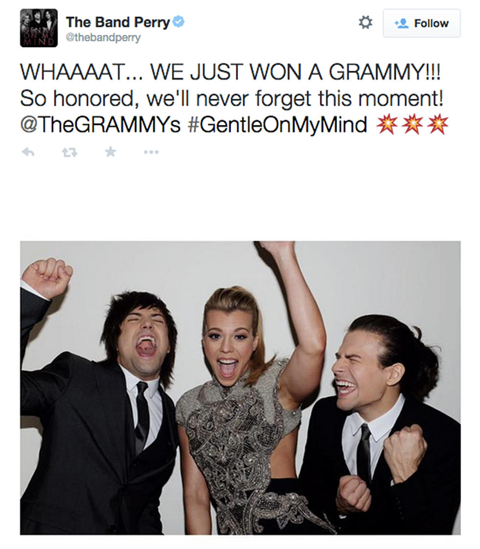 How the Band Perry Celebrated Their New Grammy Award