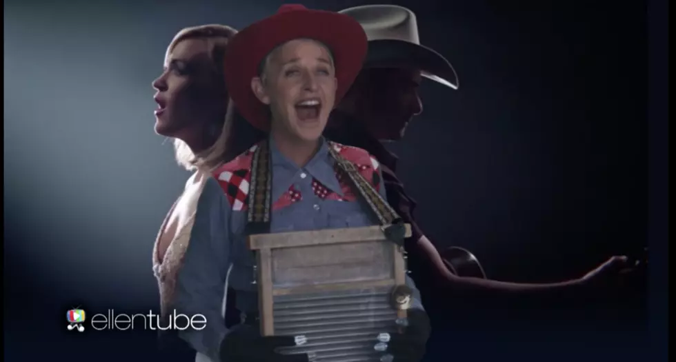 Ellen Crashes Carrie Underwood + Brad Paisley’s CMA Awards Promo [Watch]