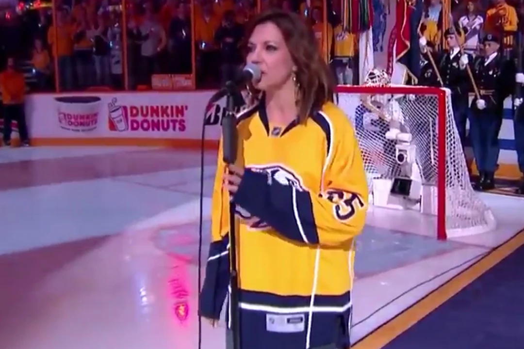 Martina McBride Sings The National Anthem At Predators Game   Martina Mcbride Predators National Anthem 