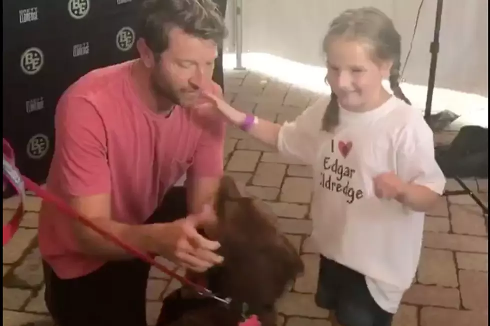 Brett Eldredge and Dog Edgar Make a Young Fan Smile [Watch]