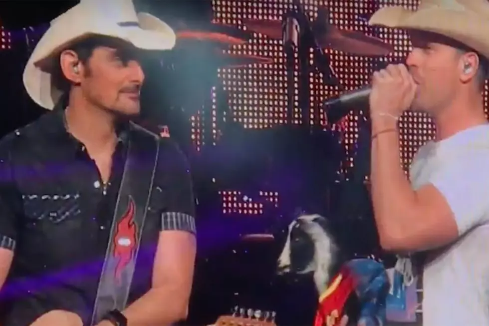 Dustin Lynch Thanks Brad Paisley for Tour...With a Baby Goat