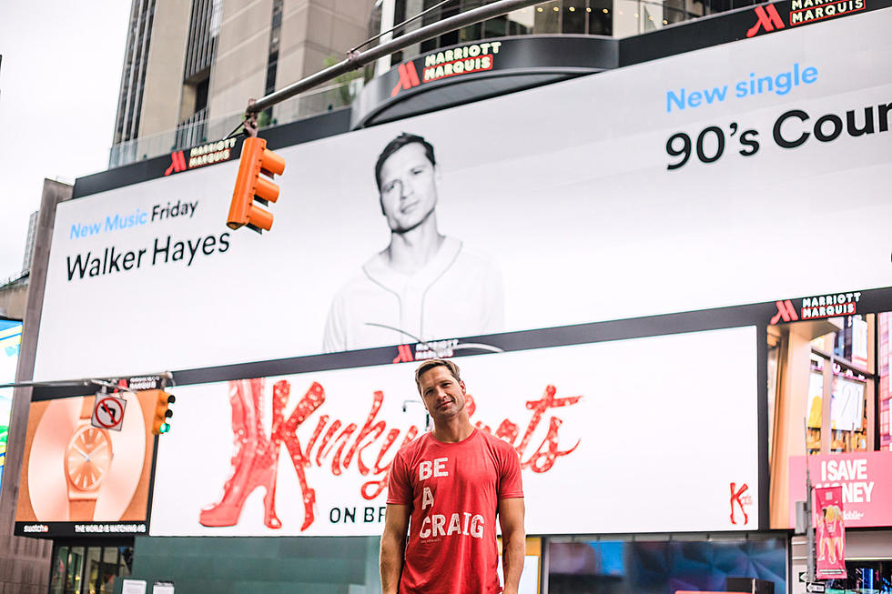 Walker Hayes Completely Freaks Out at His New Times Square Billboard [Watch]