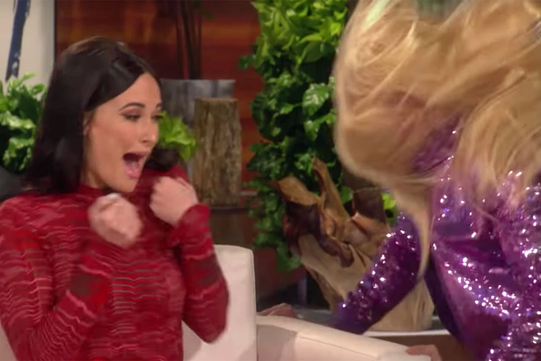 Kacey Musgraves Gets A Big Scare From Hannah Montana On Ellen