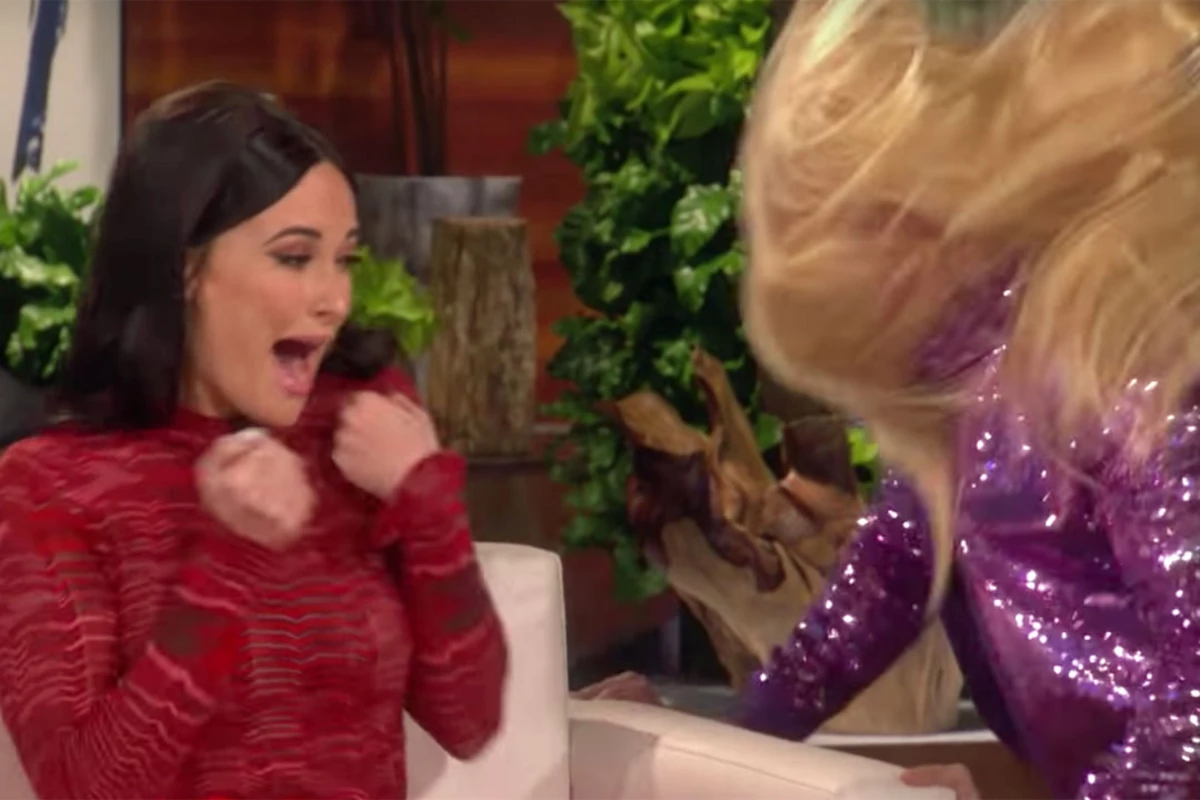 Kacey Musgraves Gets a Big Scare From Hannah Montana on 'Ellen'