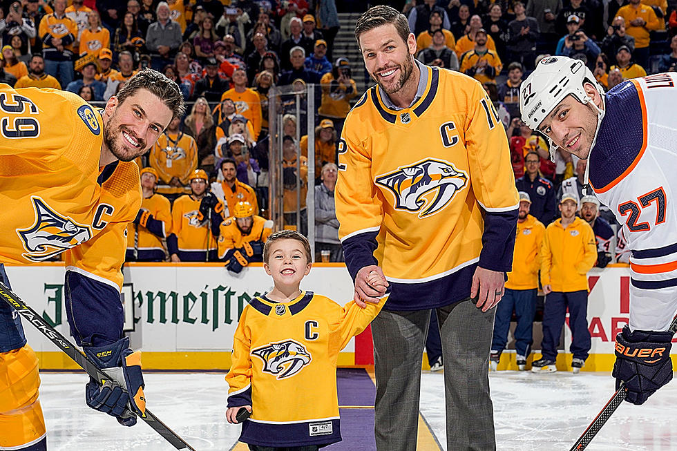 Carrie Underwood’s Son Isaiah Drops the Puck Before Nashville Predators Game [Watch]
