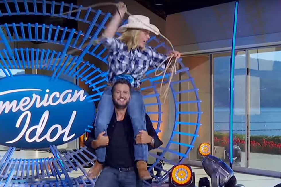 Cowboy Literally Lassos Atop of Luke Bryan’s Shoulders on ‘American Idol’ [Watch]