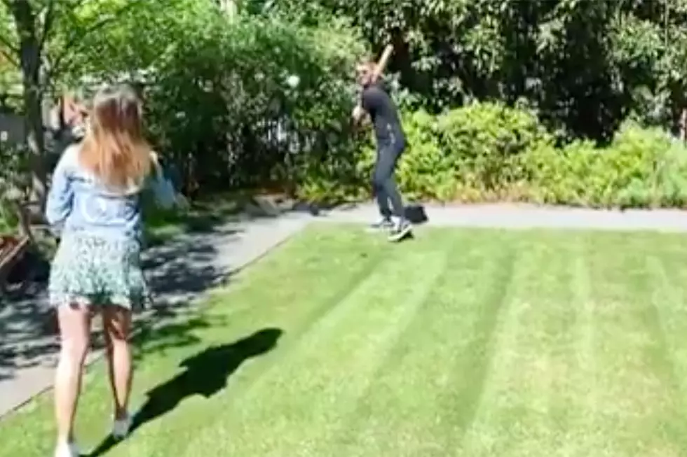 Brett Young Takes a Swing, Reveals Wife Taylor Is Having a Baby Girl [Watch]