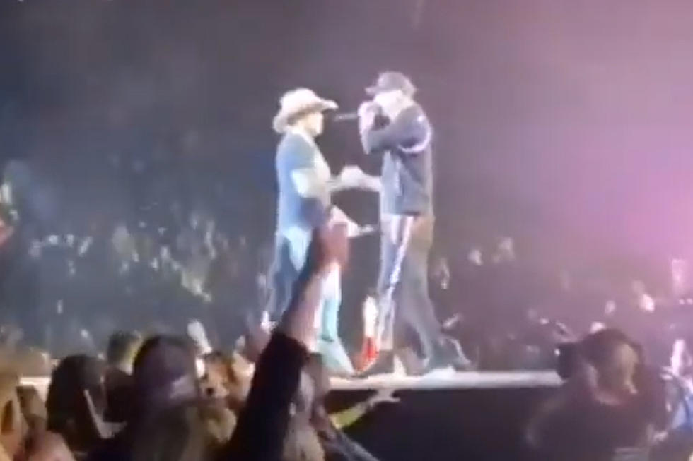 Kane Brown Makes Surprise Appearance to Rap &#8216;Dirt Road Anthem&#8217; With Jason Aldean [Watch]