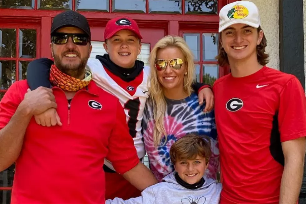 Luke Bryan and Family Don All Red to Visit Nephew Til at College — See the Pic!