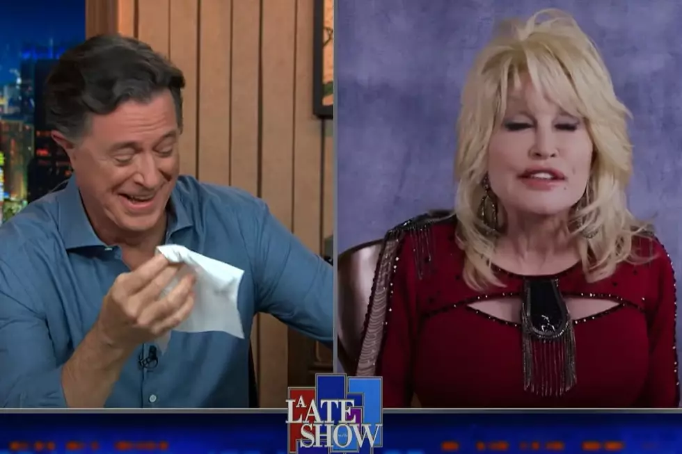 Dolly Parton&#8217;s Impromptu Song Moves Stephen Colbert to Tears [WATCH]