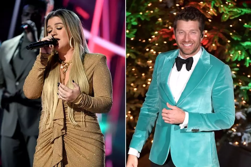 Brett Eldredge and Kelly Clarkson Didn’t Meet in Real Life Until Well After Recording Their Christmas Duet