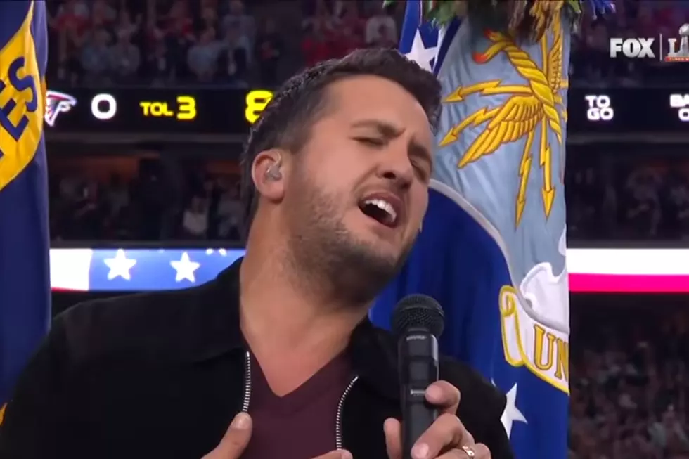 Remember When Luke Bryan Rocked the National Anthem at the Super Bowl?