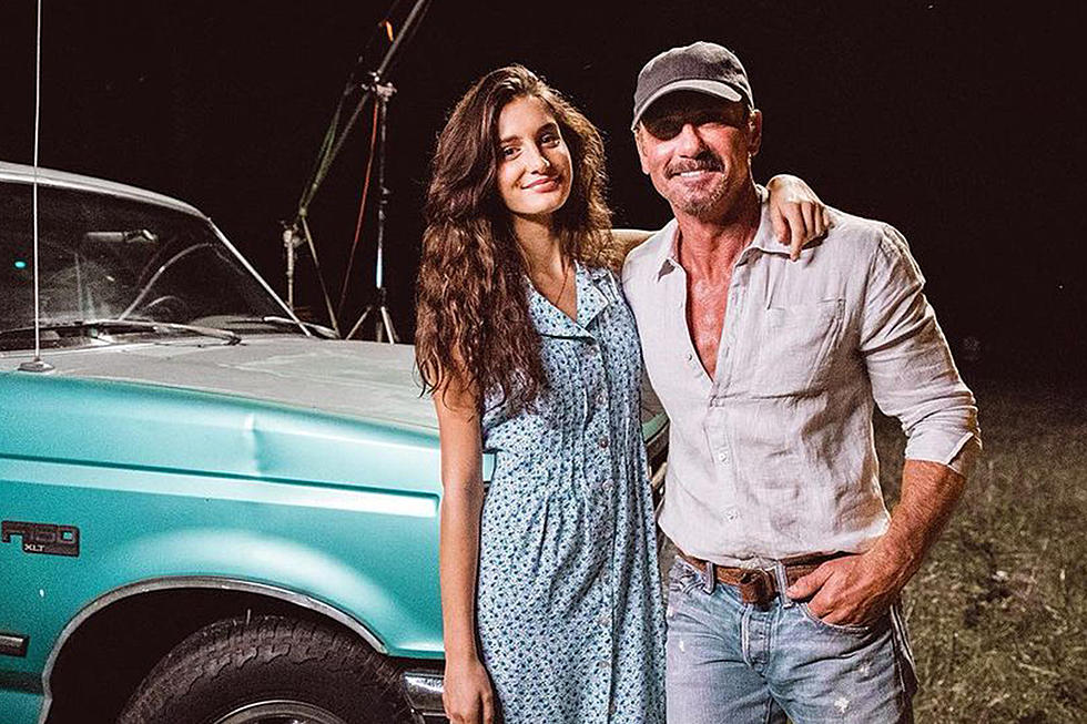 Tim McGraw Can't Watch Daughter's Kissing Scene in New Video 