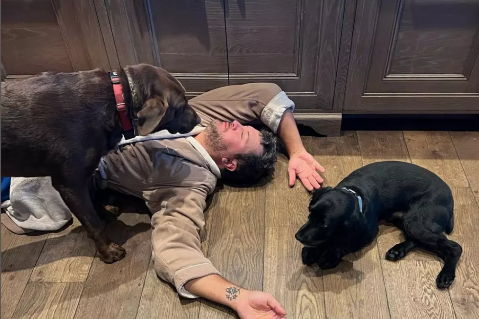 Luke Bryan Lays With the Dogs After a Weekend of &#8216;Too Much Fun&#8217; [Picture]