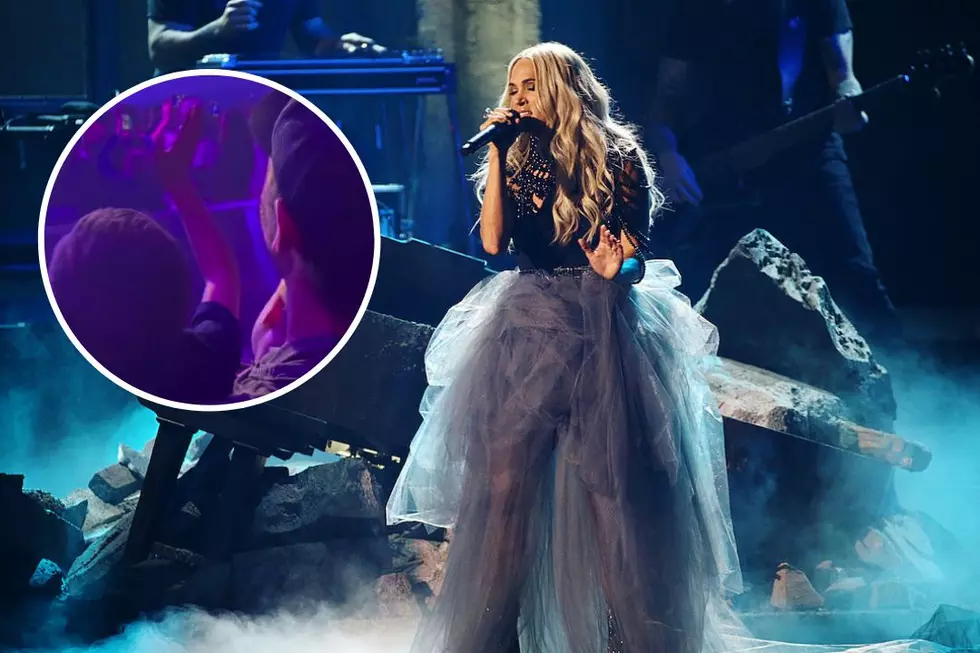 Carrie Underwood’s Boys Stayed Up Late to See Her Show — Sort Of [Watch]
