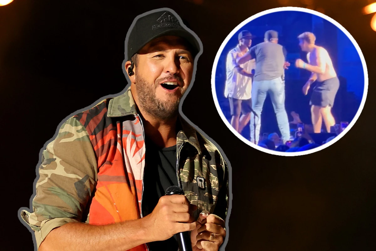 WATCH Shirtless Man Crashes Luke Bryan's Stage, But There's More