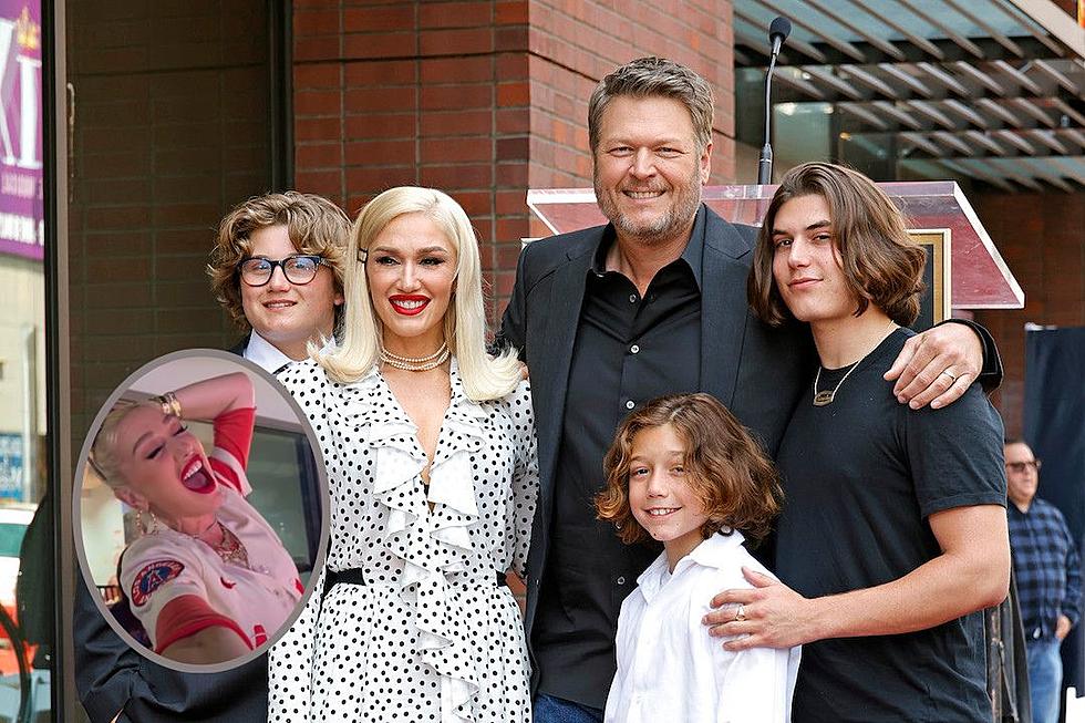 Blake Shelton + Gwen Stefani Get an Epic Welcome at Family Baseball Outing [Pictures]