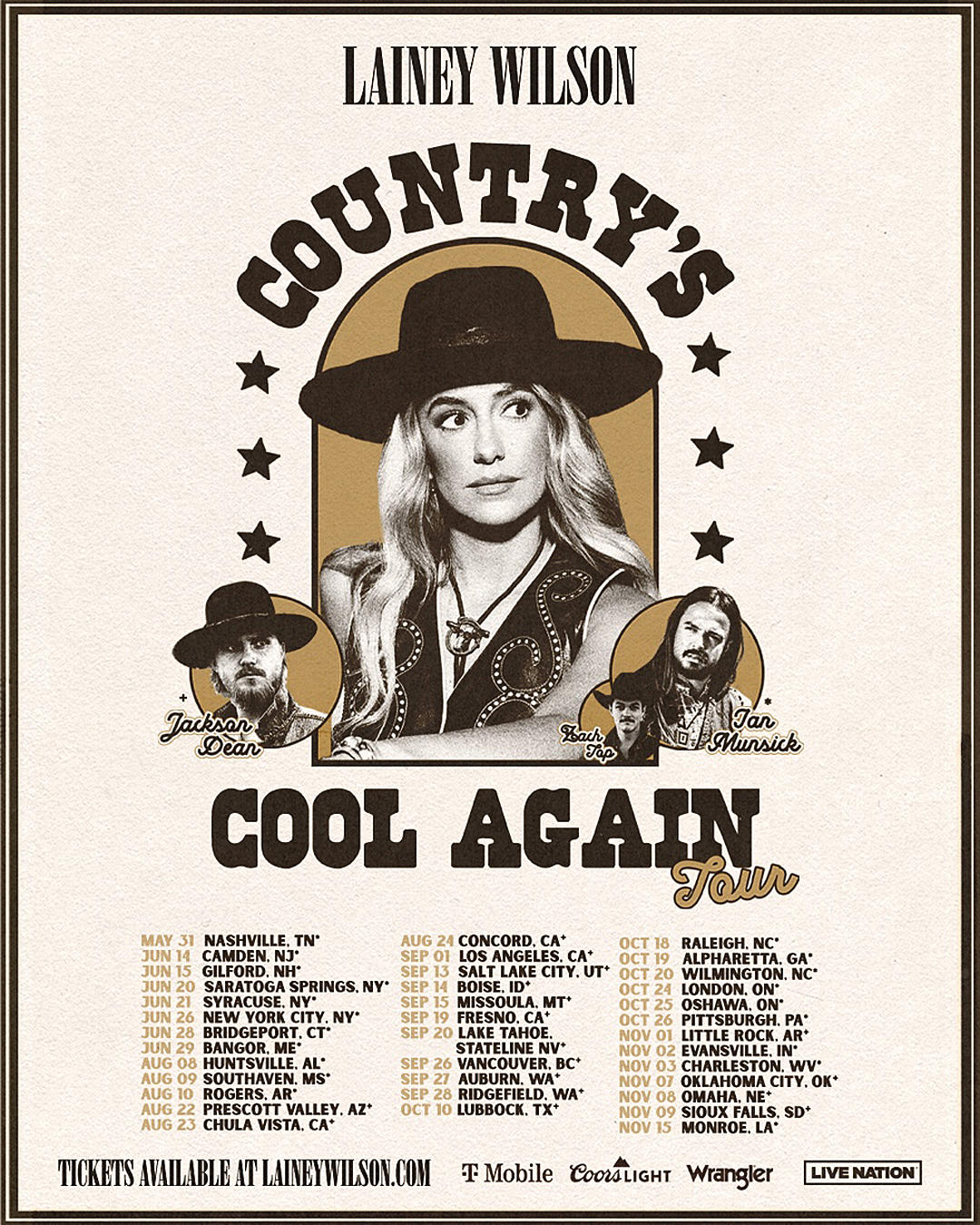 Lainey Wilson Reveals 2024 Country's Cool Again Tour Dates