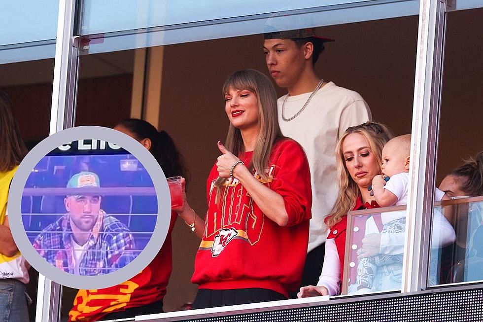 Travis Kelce Bops Along to Taylor Swift at the Rangers&#8217; World Series Game [Watch]