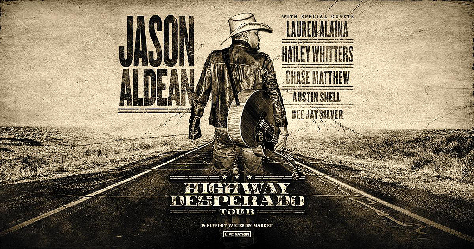 Jason Aldean Highway Desperado Tour Setlist Revealed 2024
