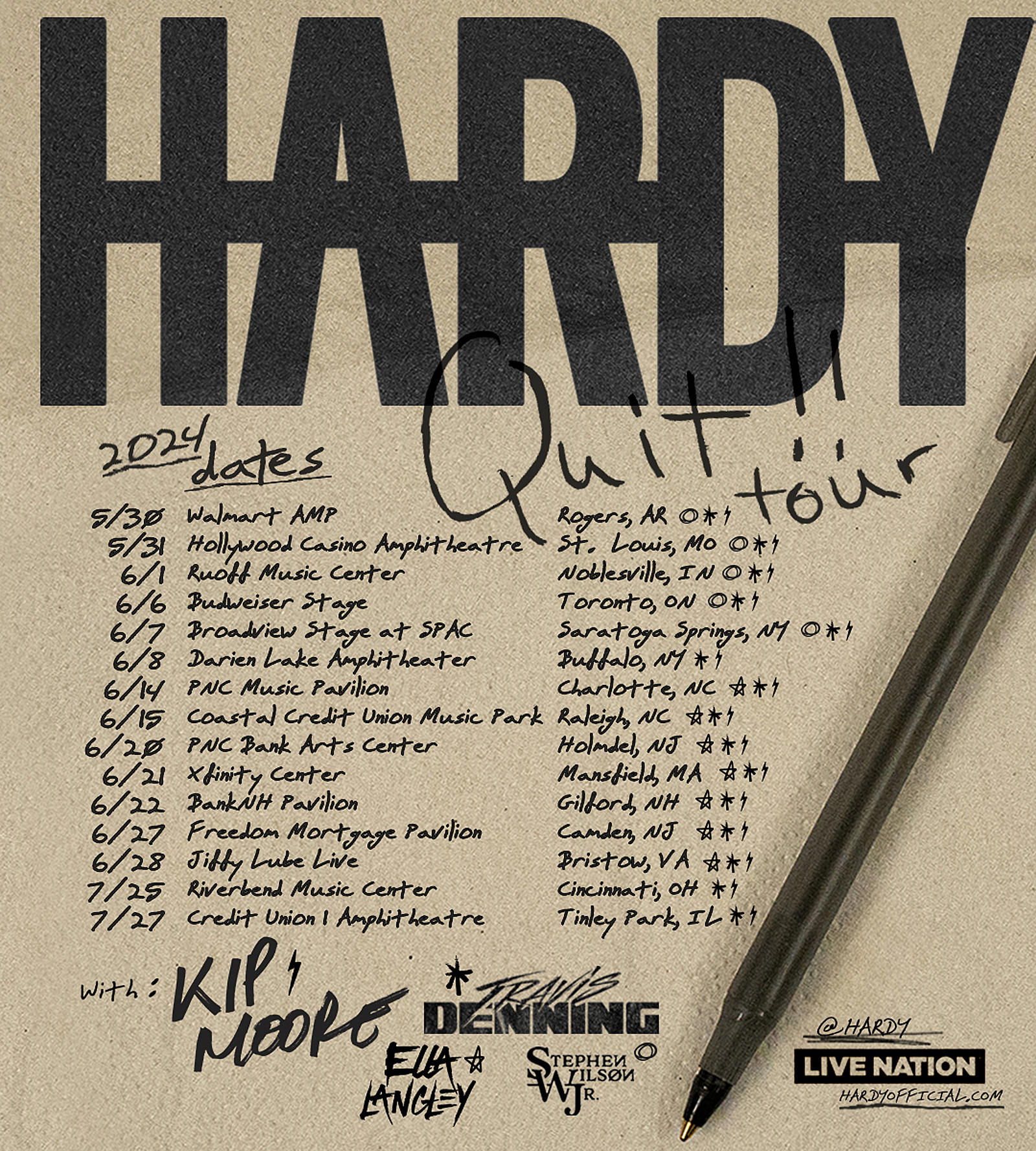 Hardy Drops Aggressive New Song 'Quit!,' Announces 2024 Tour