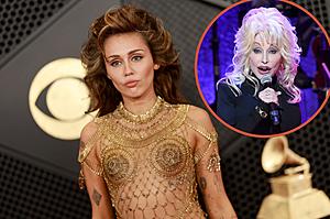 Miley Cyrus’ Big Grammys Hairstyle Nods to Dolly’s Country Floof