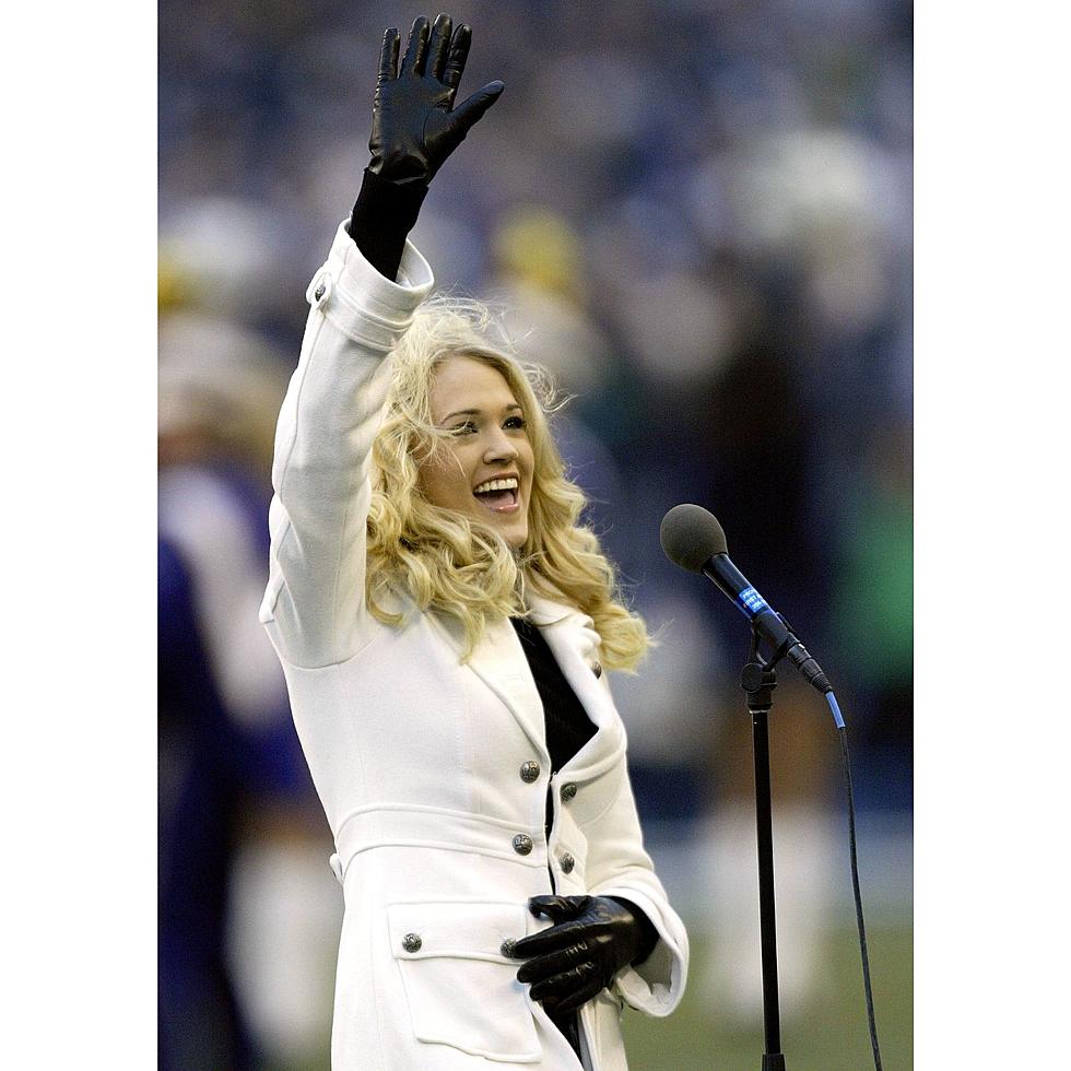 Carrie Underwood, sings Nation Anthem at NFC Championship, January 22, 2006
