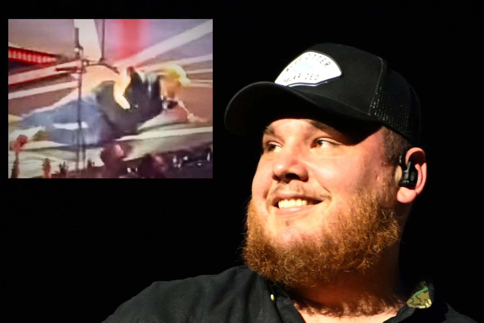 Luke Combs Falls on Stage, Hilariously Declares Himself Safe