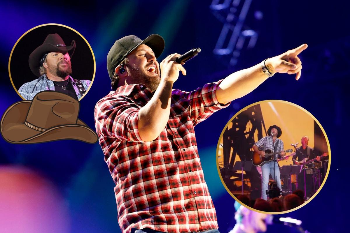 Luke Bryan Dons a Cowboy Hat to Honor Toby Keith [Watch]