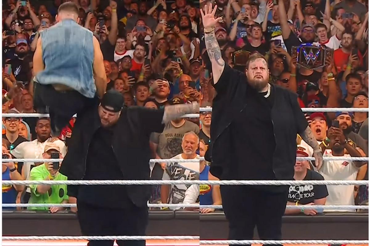 Watch Jelly Roll Jump In The Ring & Wrestle At WWE SummerSlam