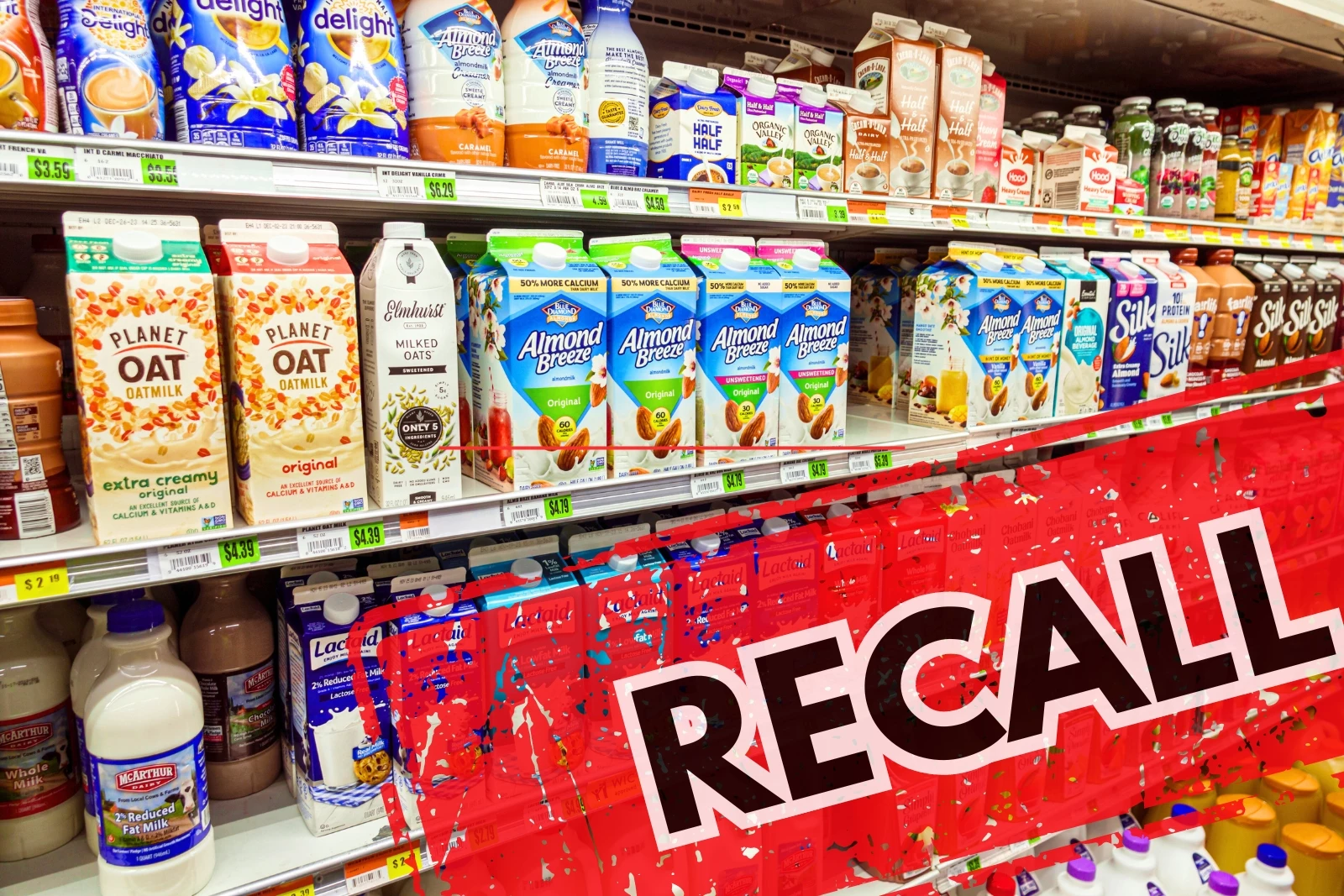 Milk Pulled From Shelves in Dozens of States Due to Nut Exposure