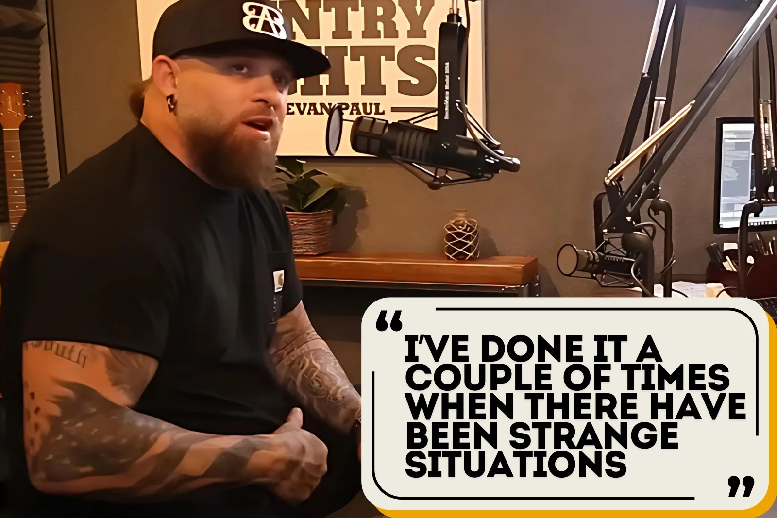 Brantley Gilbert Sometimes Keeps a Gun on Him Onstage
