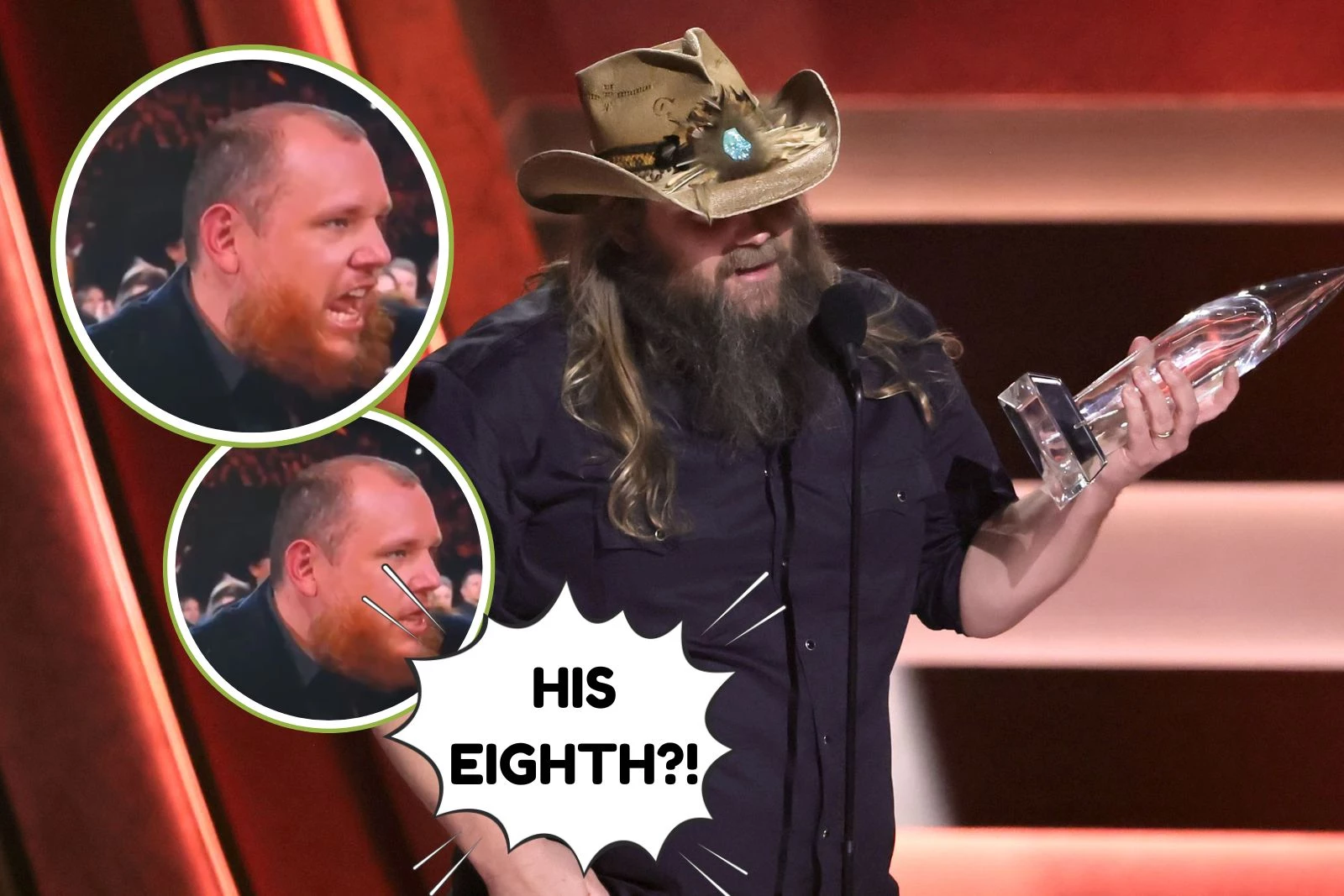 Watch Luke Combs’ Reaction to Stapleton Cleaning Up at the CMAs