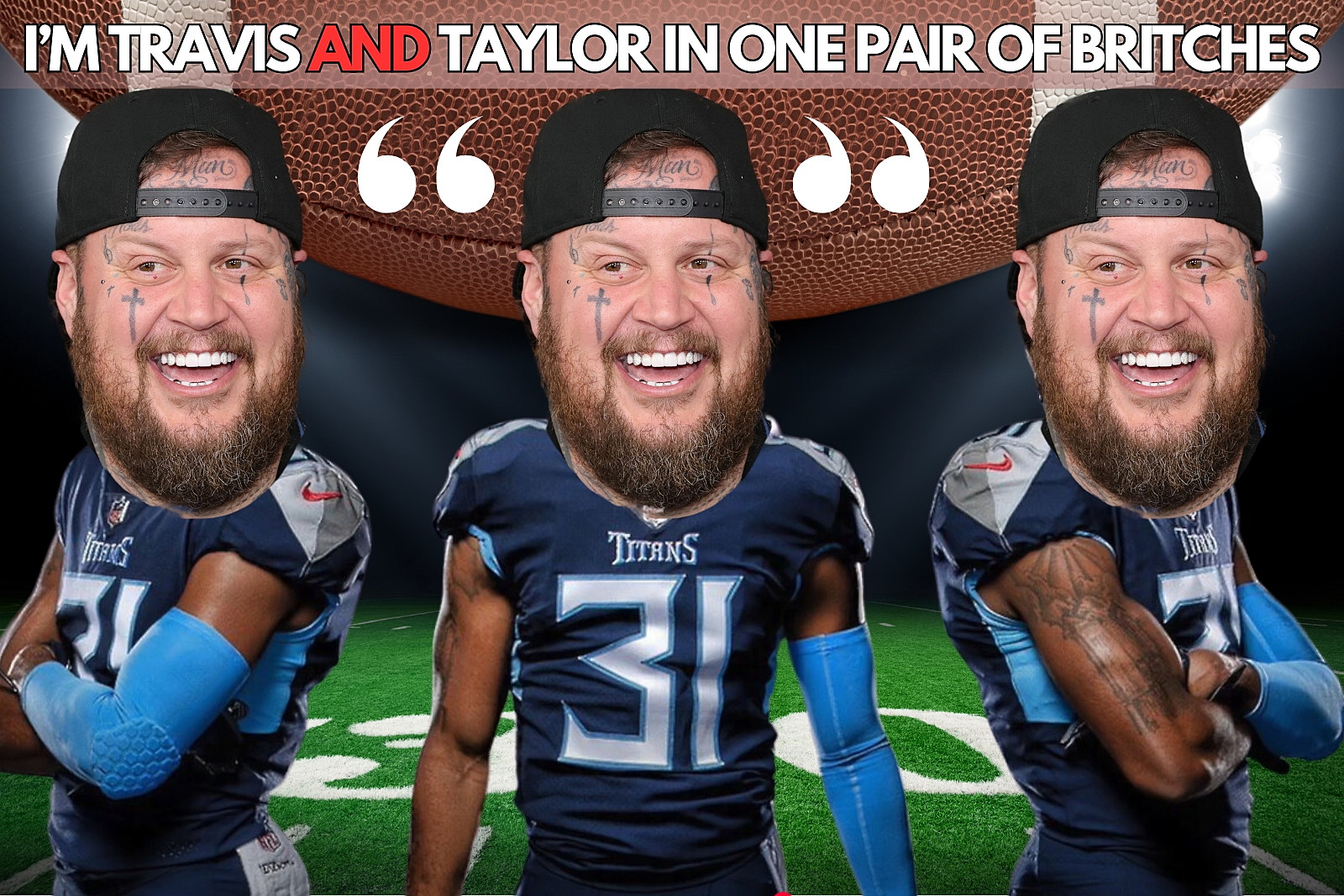 Jelly Roll Shows Off His Transformed Body in a Titans Uniform