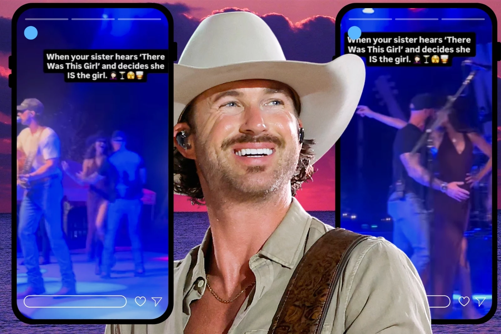 Country Artist’s Sister Runs on Stage During Riley Green’s Set